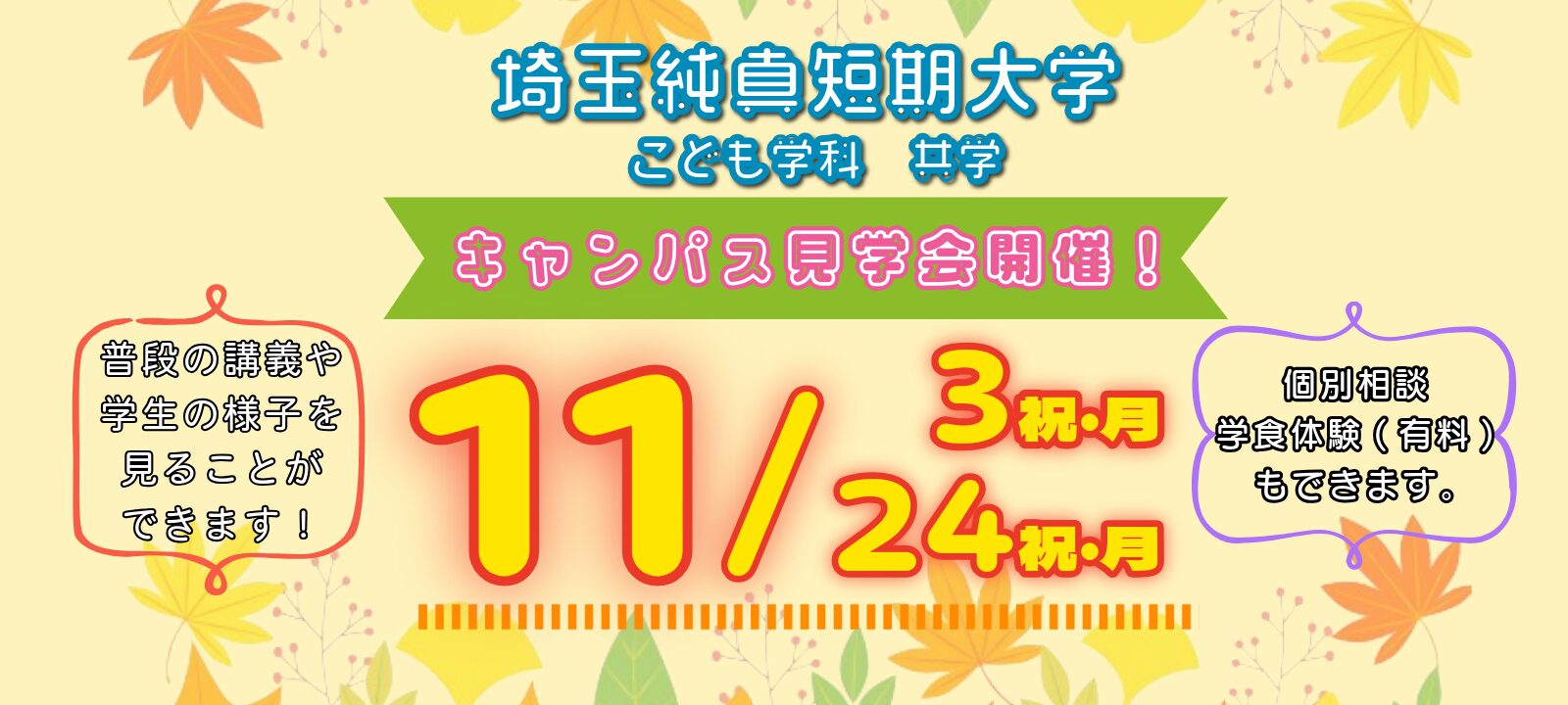 11.3　11.24　見学会開催